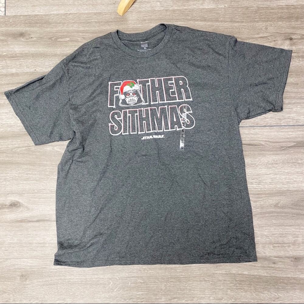 Father Sithmas Star Wars Christmas Tee Grey XL